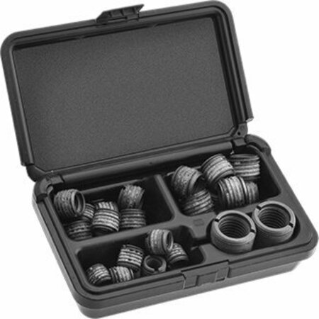 BSC PREFERRED Black-Phosphate ST Thread-Locking Insert Assortment of 1/2-13 to 1-8 Thread Sizes Easy-to-Install 90248A111